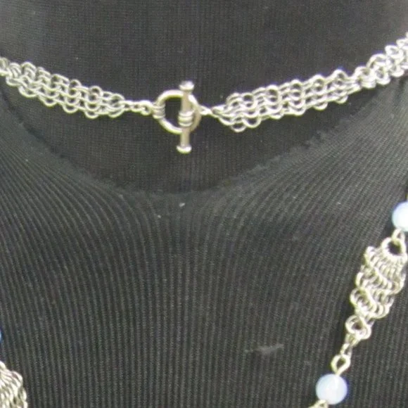 Ferrara Whiting and Davis Blue Semi Precious Pendant